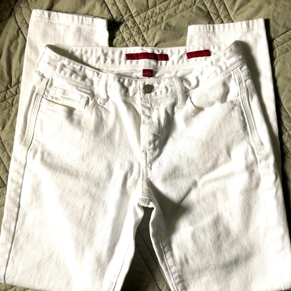 Banana Republic white denim jeans